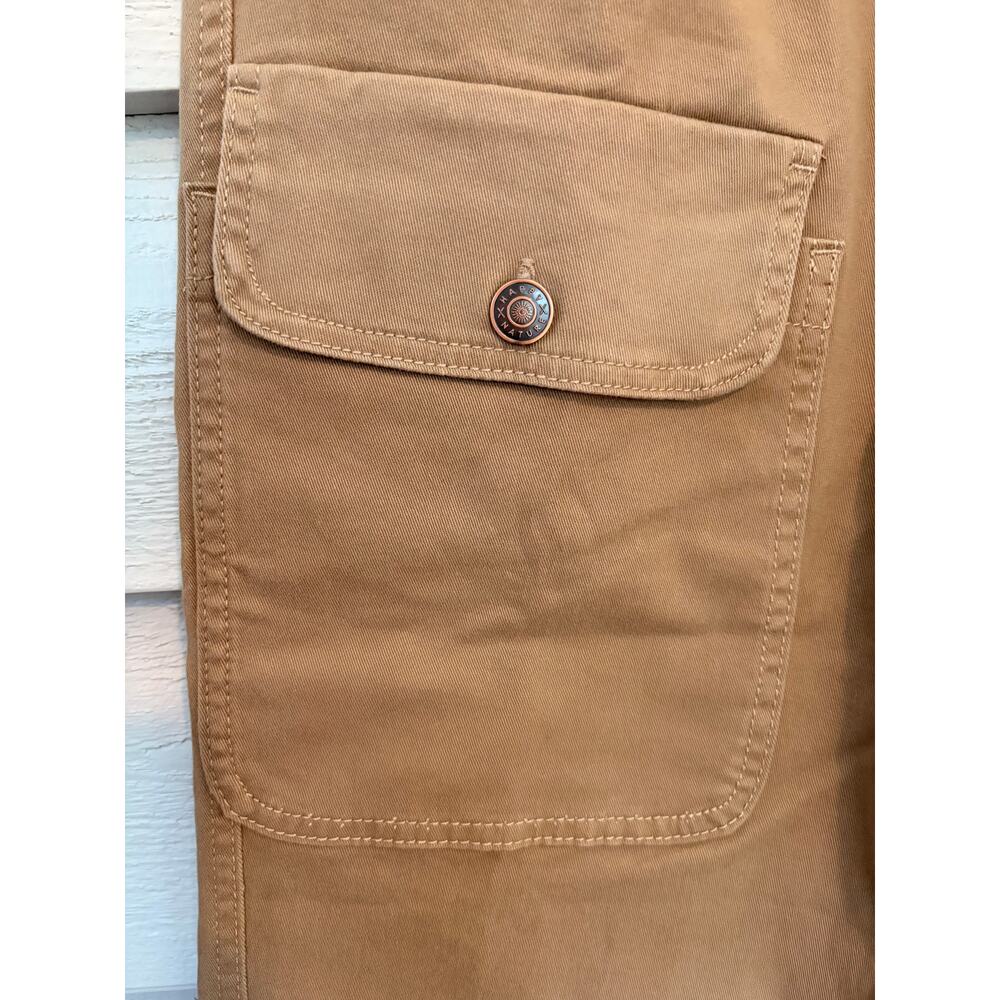 Happy Nature Tan Cargo Utility Pants Cropped Straight Leg Size 8 - Picture 4 of 7
